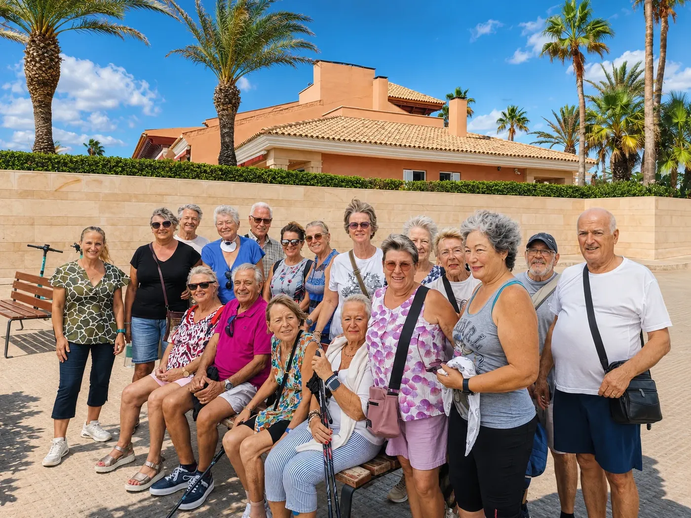 Le groupe de marche au grand complet, sous le soleil de la Costa Blanca